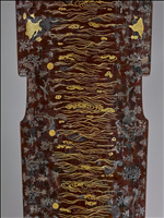 Kin| zither with gold and silver |hyōmon|. - Shosoin