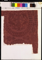 赤地双竜円文綾（古屏風装古裂 第55号-1） - 正倉院